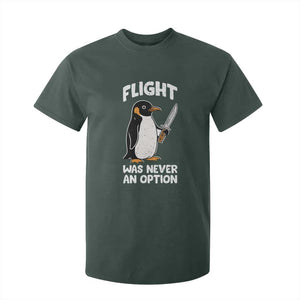 Penguin Flight Was Never An Option T Shirt For Kid Funny Dark Humor TS11 Dark Forest Green Print Your Wear