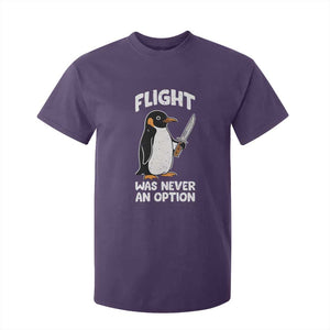Penguin Flight Was Never An Option T Shirt For Kid Funny Dark Humor TS11 Purple Print Your Wear