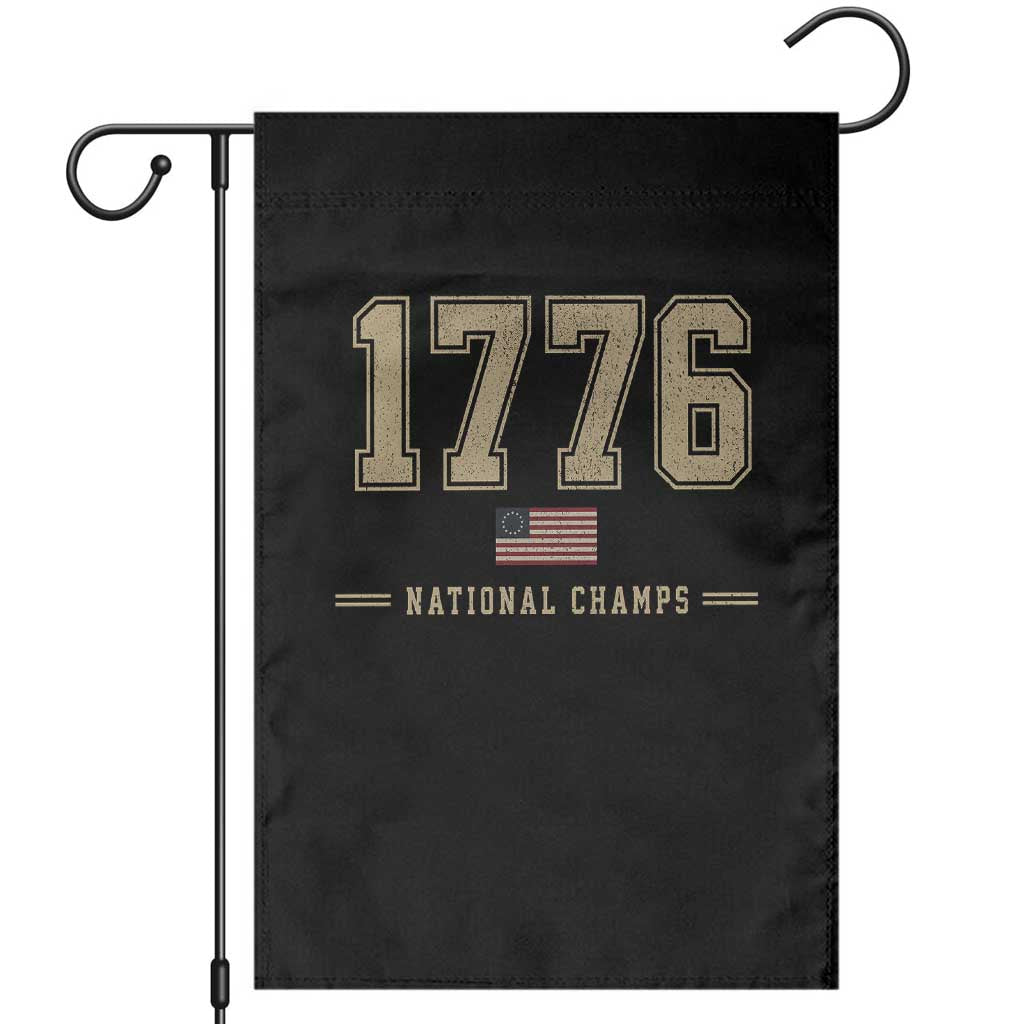 1776 National Champs 250th Anniversary USA 4th of July Garden Flag TS11 Black Print Your Wear