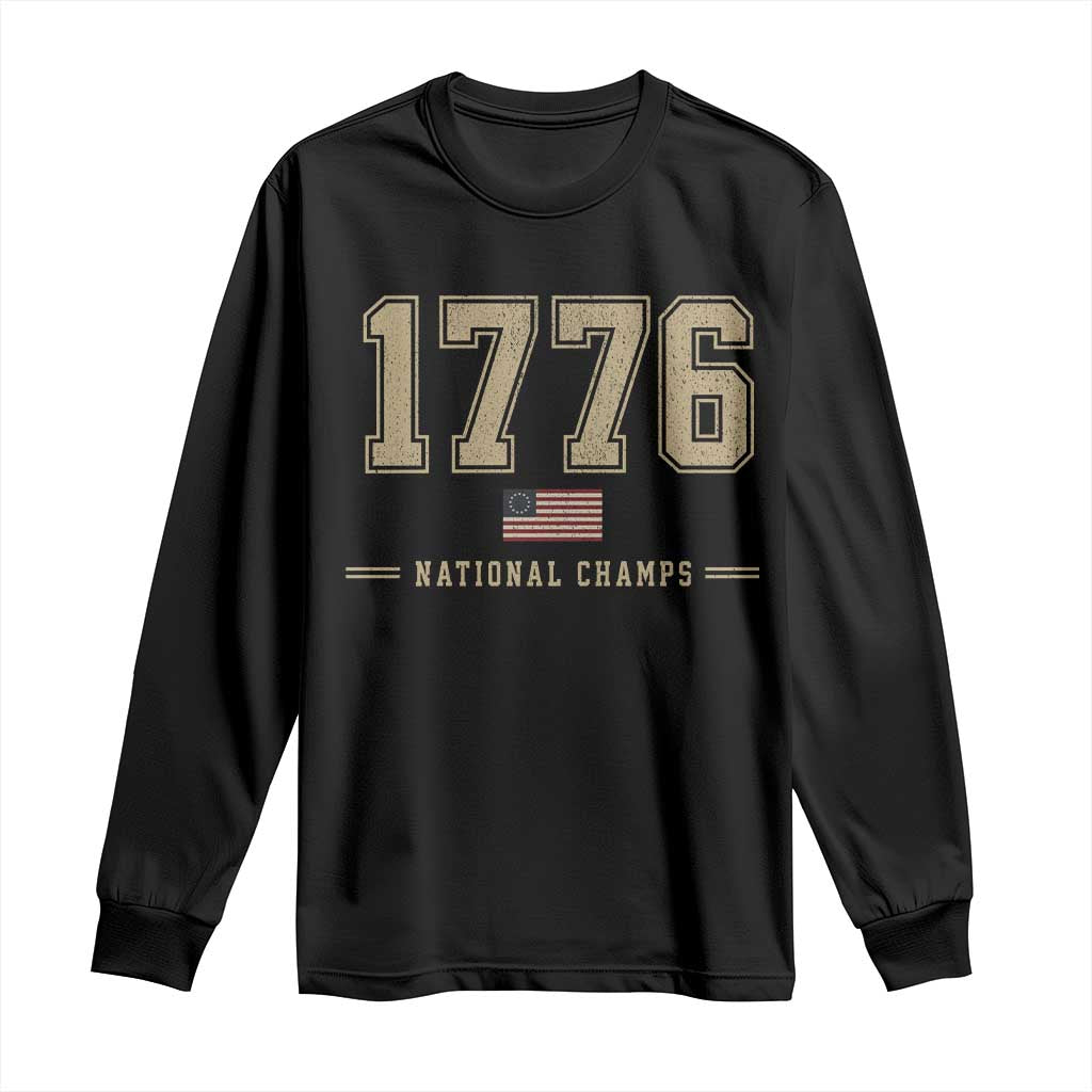 1776 National Champs 250th Anniversary USA 4th of July Long Sleeve Shirt TS11 Black Print Your Wear