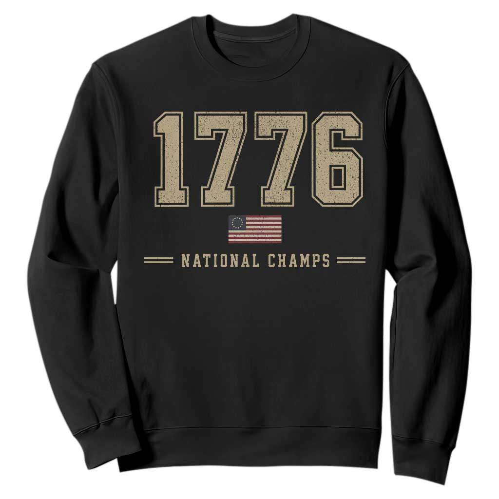1776 National Champs 250th Anniversary USA 4th of July Sweatshirt TS11 Black Print Your Wear