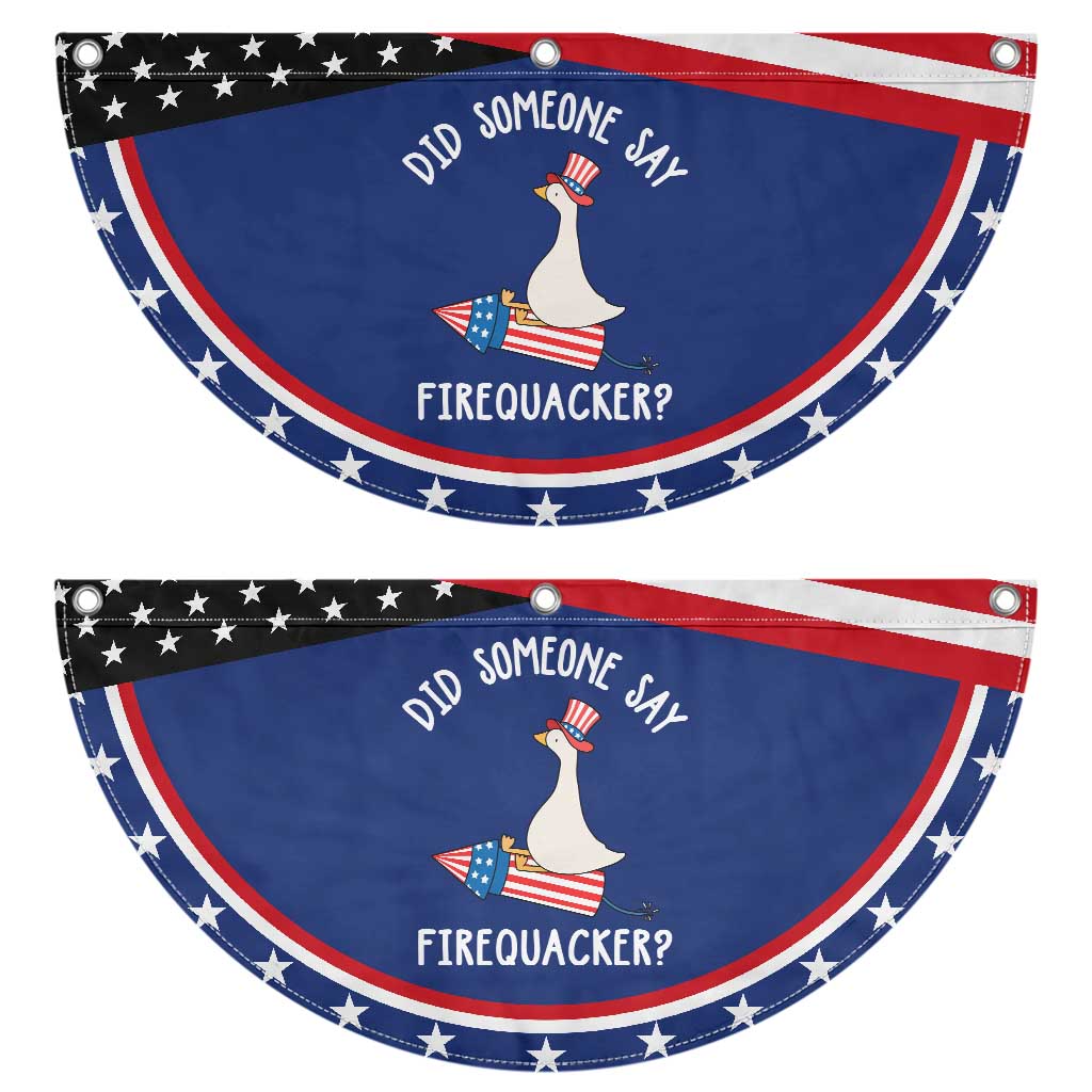 Silly Goose 4th of July Patriotic Fan Flag Did Someone Say Firequacker TS11 2pcs pack Classic Navy Print Your Wear