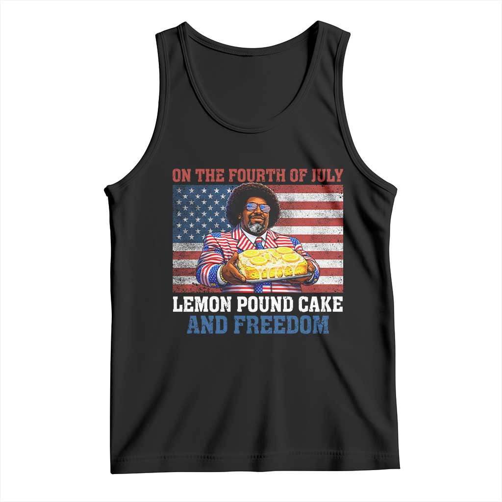 Lemon Pound Cake And Freedom Tank Top 4th of July Hip Hop Edgy Humor Rap Fan TS11 Black Print Your Wear