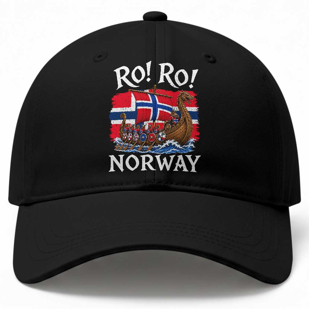 Ro Ro Norway Viking Row Baseball Cap Norwegian Flag Longship for Norge Football Fan TS11 Print Your Wear