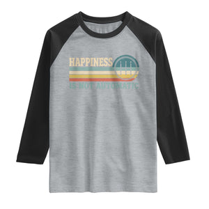 Happiness Is Not Automatic 5 Speed Manual Transmission Car Raglan Shirt TS11 Heather Gray Black Print Your Wear