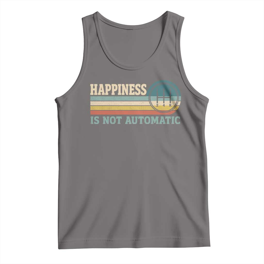 Happiness Is Not Automatic 5 Speed Manual Transmission Car Tank Top TS11 Deep Heather Print Your Wear
