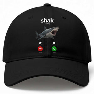 Shark Calling Meme Mispelled Shak Incoming Call Humor Baseball Cap TS11 Print Your Wear