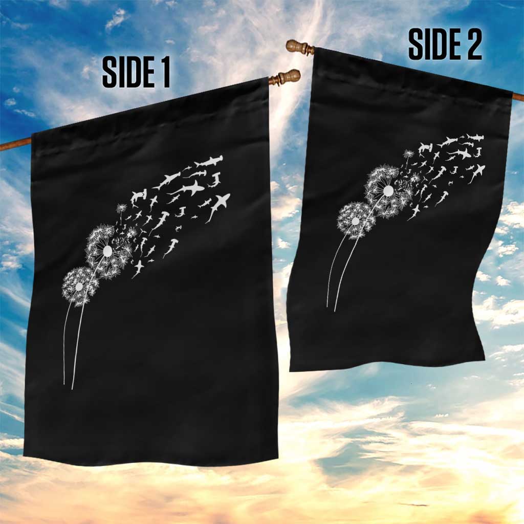 Shark Dandelion Flower for Ocean Wildlife Lover Garden Flag TS11 Print Your Wear