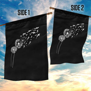 Shark Dandelion Flower for Ocean Wildlife Lover Garden Flag TS11 Print Your Wear