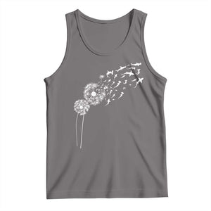 Shark Dandelion Flower for Ocean Wildlife Lover Tank Top TS11 Deep Heather Print Your Wear