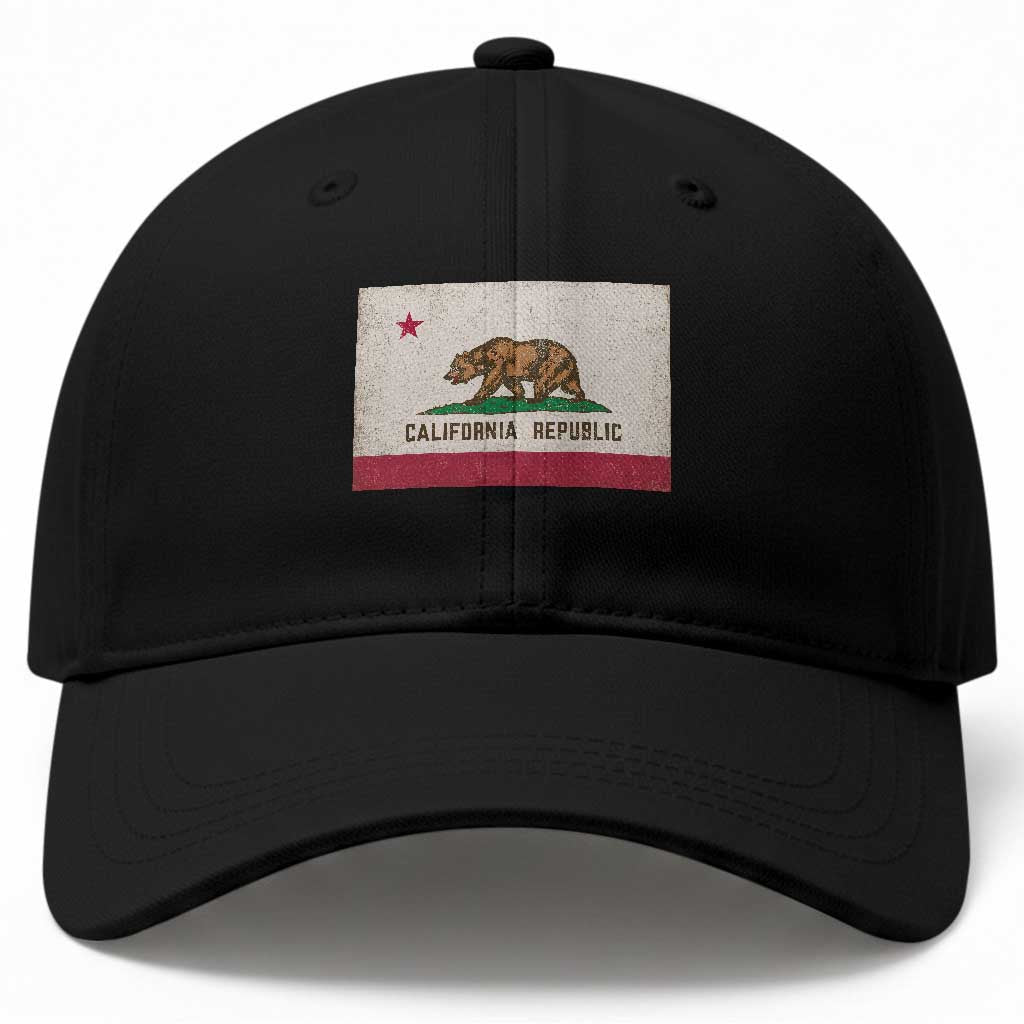 California State Flag Baseball Cap Grizzly Bear SoCal Norcal Cencal