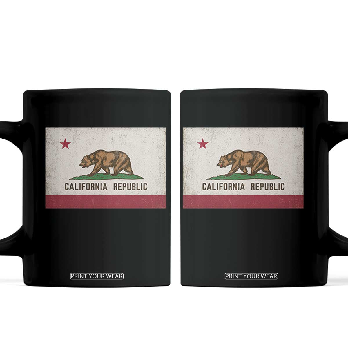 California State Flag Coffee Mug Grizzly Bear SoCal Norcal Cencal