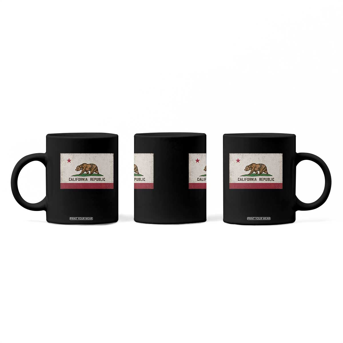 California State Flag Coffee Mug Grizzly Bear SoCal Norcal Cencal
