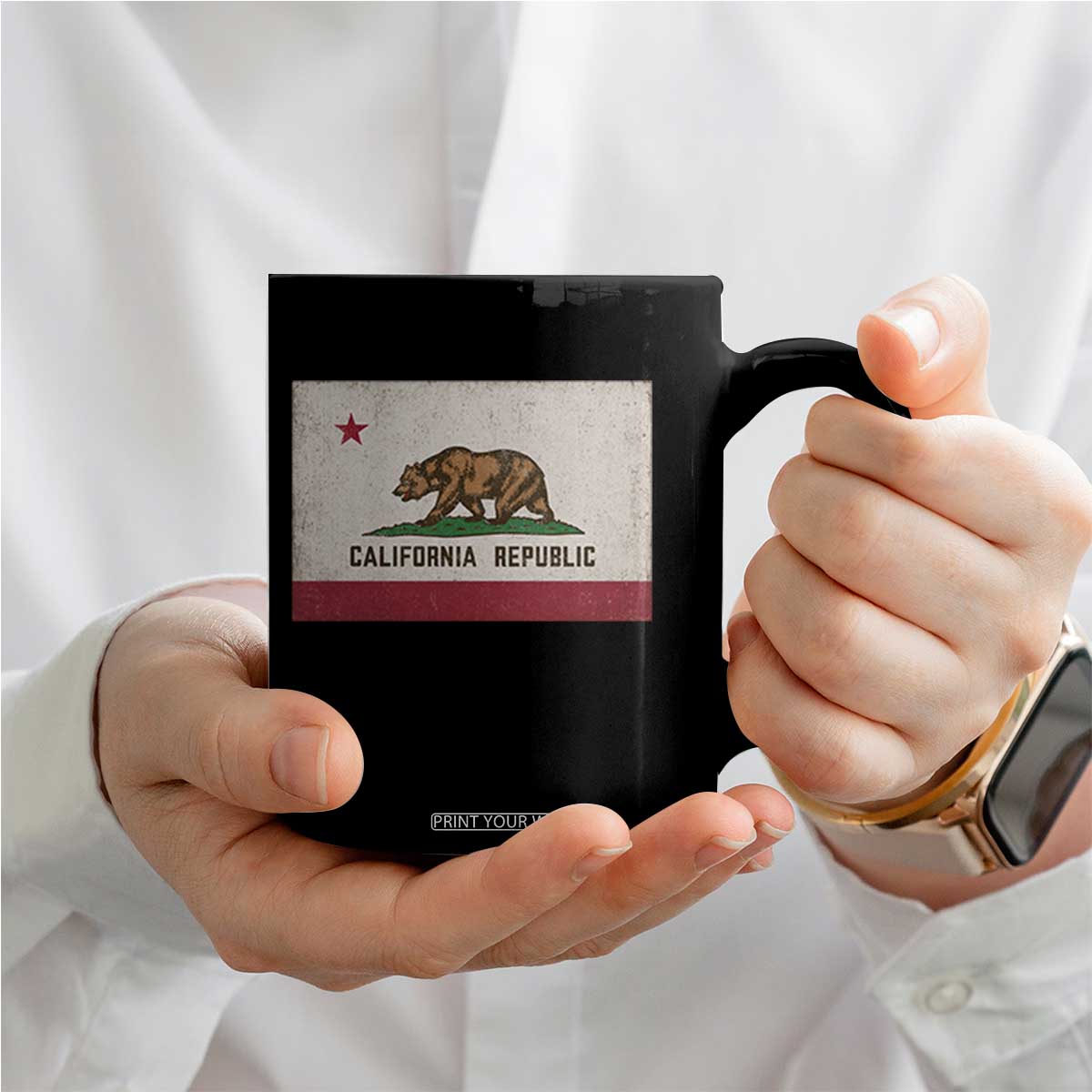 California State Flag Coffee Mug Grizzly Bear SoCal Norcal Cencal