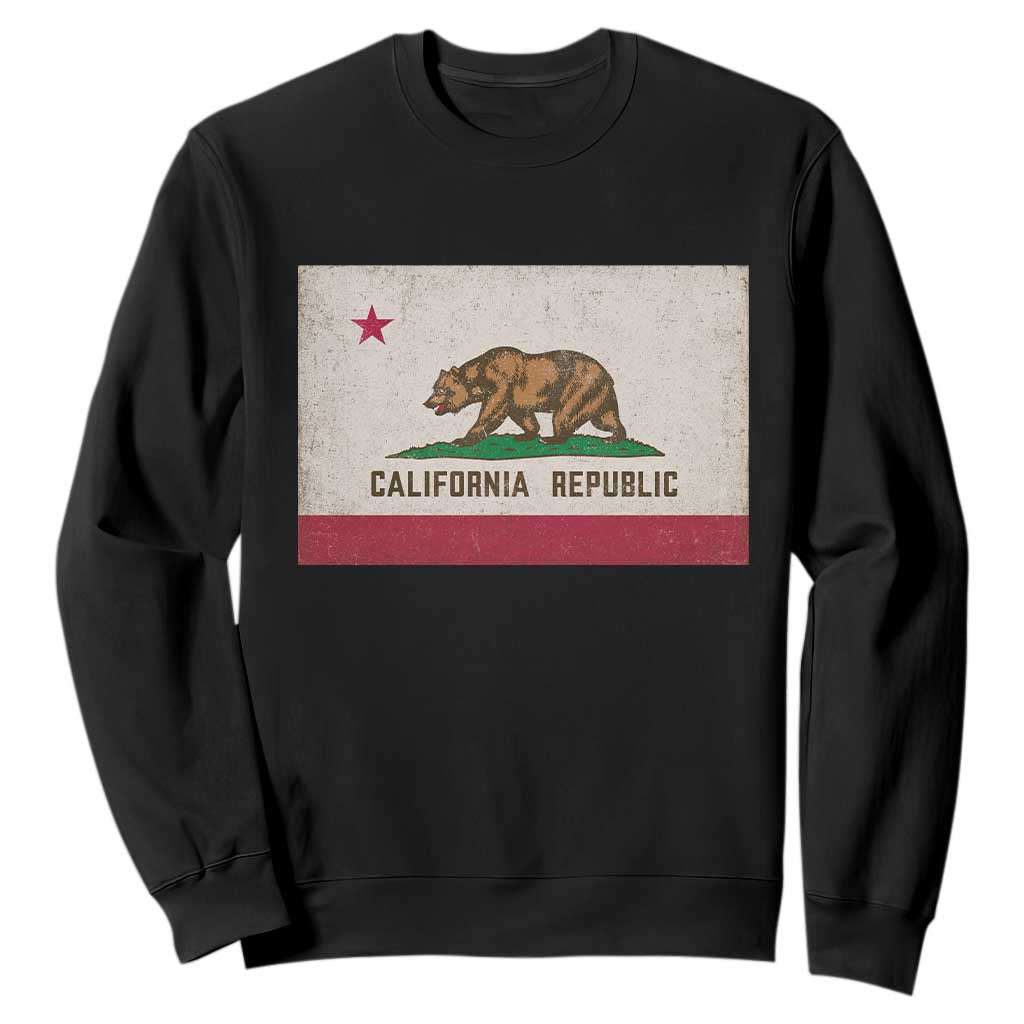 California State Flag Sweatshirt Grizzly Bear SoCal Norcal Cencal