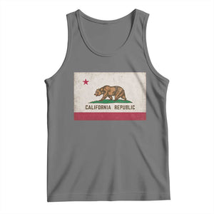 California State Flag Tank Top Grizzly Bear SoCal Norcal Cencal