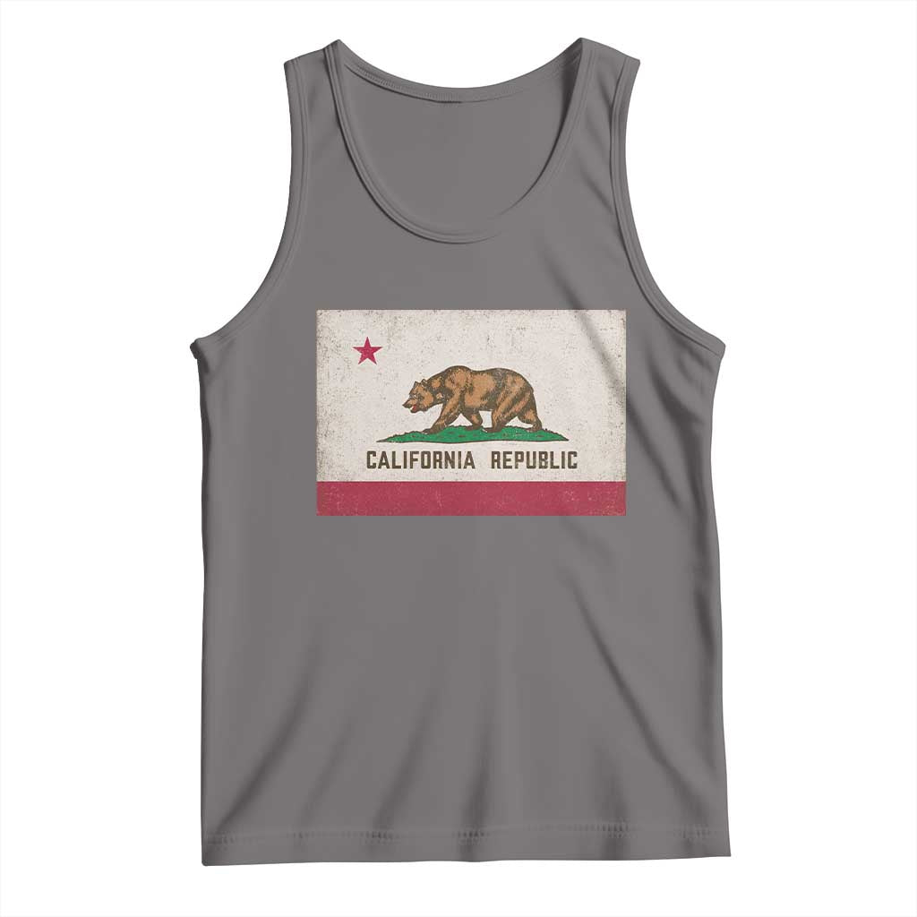 California State Flag Tank Top Grizzly Bear SoCal Norcal Cencal