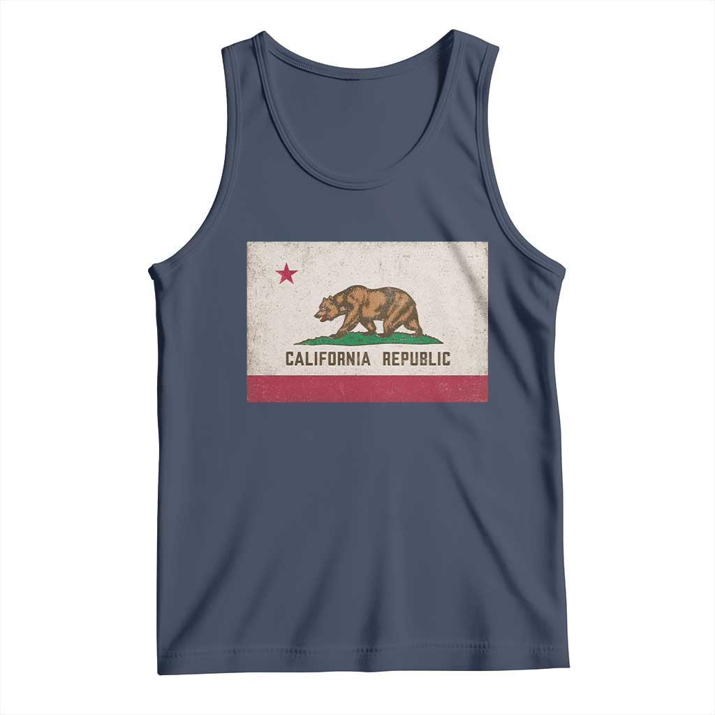 California State Flag Tank Top Grizzly Bear SoCal Norcal Cencal