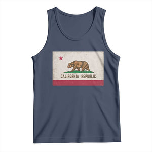 California State Flag Tank Top Grizzly Bear SoCal Norcal Cencal
