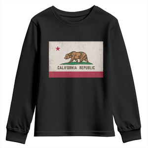 California State Flag Youth Sweatshirt Grizzly Bear SoCal Norcal Cencal