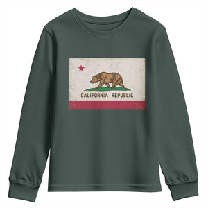 California State Flag Youth Sweatshirt Grizzly Bear SoCal Norcal Cencal