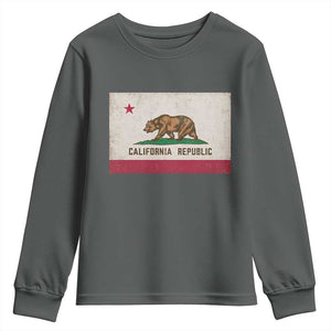 California State Flag Youth Sweatshirt Grizzly Bear SoCal Norcal Cencal
