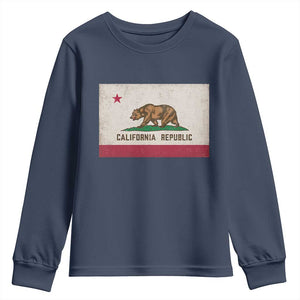 California State Flag Youth Sweatshirt Grizzly Bear SoCal Norcal Cencal