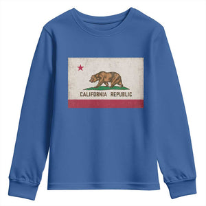 California State Flag Youth Sweatshirt Grizzly Bear SoCal Norcal Cencal