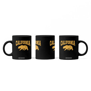 California Grizzly Bear Flag Varsity Sport Style Coffee Mug Cali Pride Souvenir
