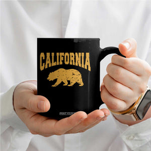 California Grizzly Bear Flag Varsity Sport Style Coffee Mug Cali Pride Souvenir