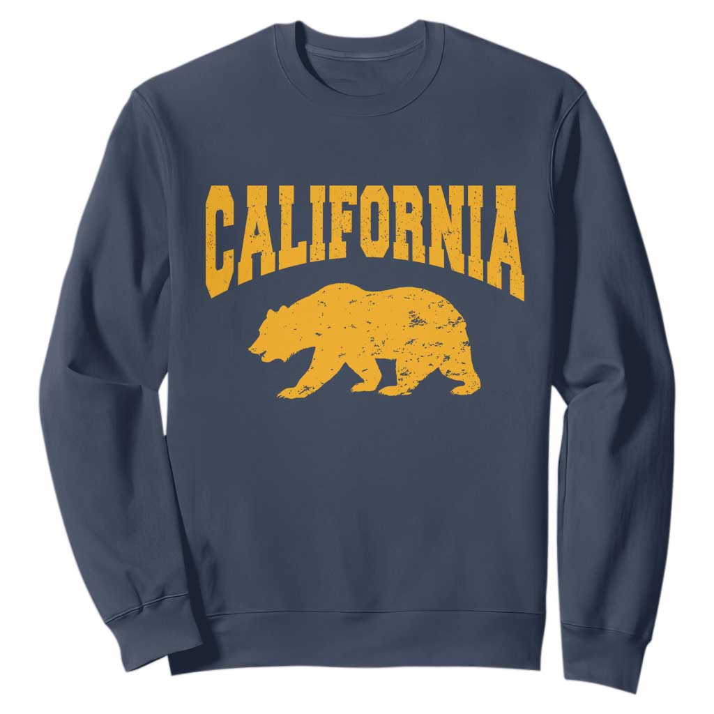 California Grizzly Bear Flag Varsity Sport Style Sweatshirt Cali Pride Souvenir