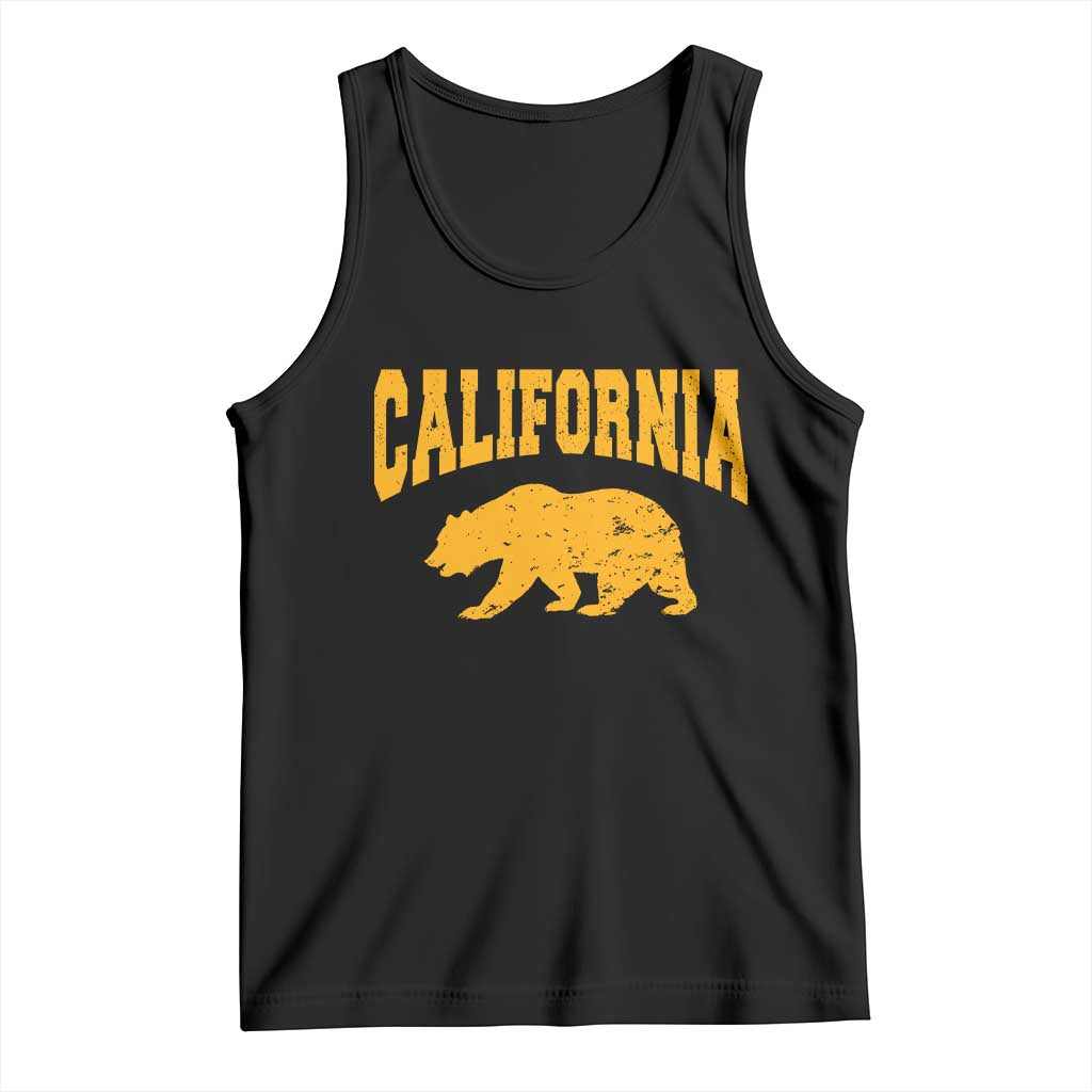 California Grizzly Bear Flag Varsity Sport Style Tank Top Cali Pride Souvenir