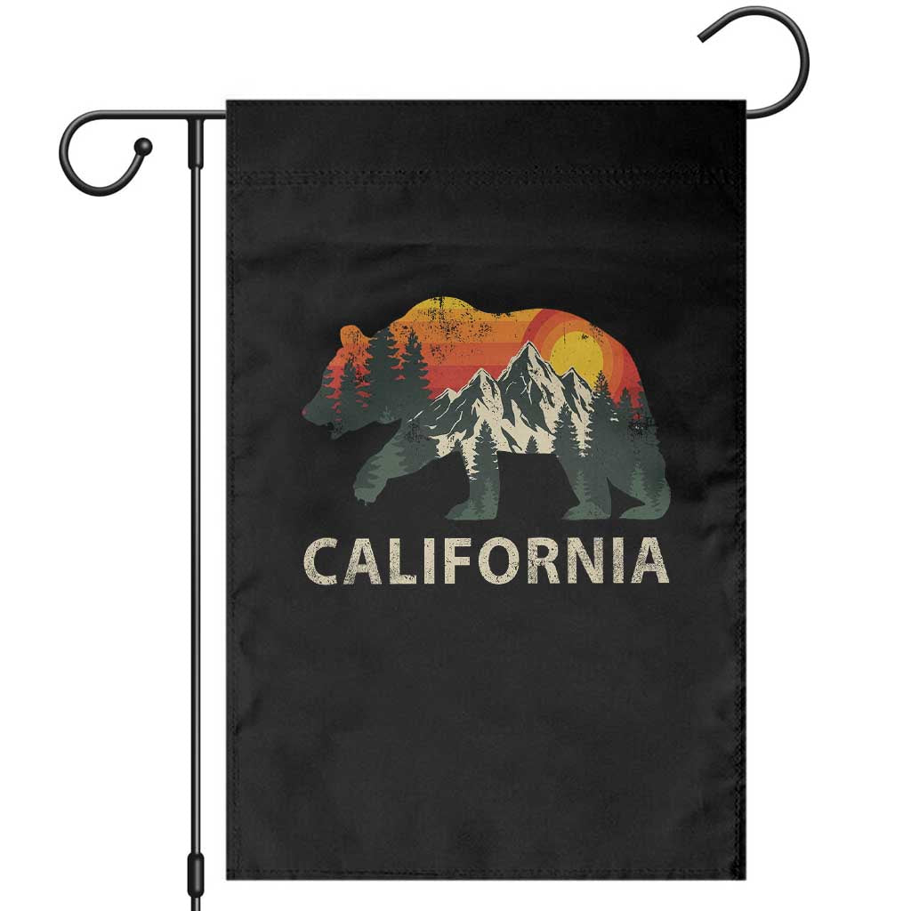 California Grizzly Bear Retro Forest Nature Lover Garden Flag