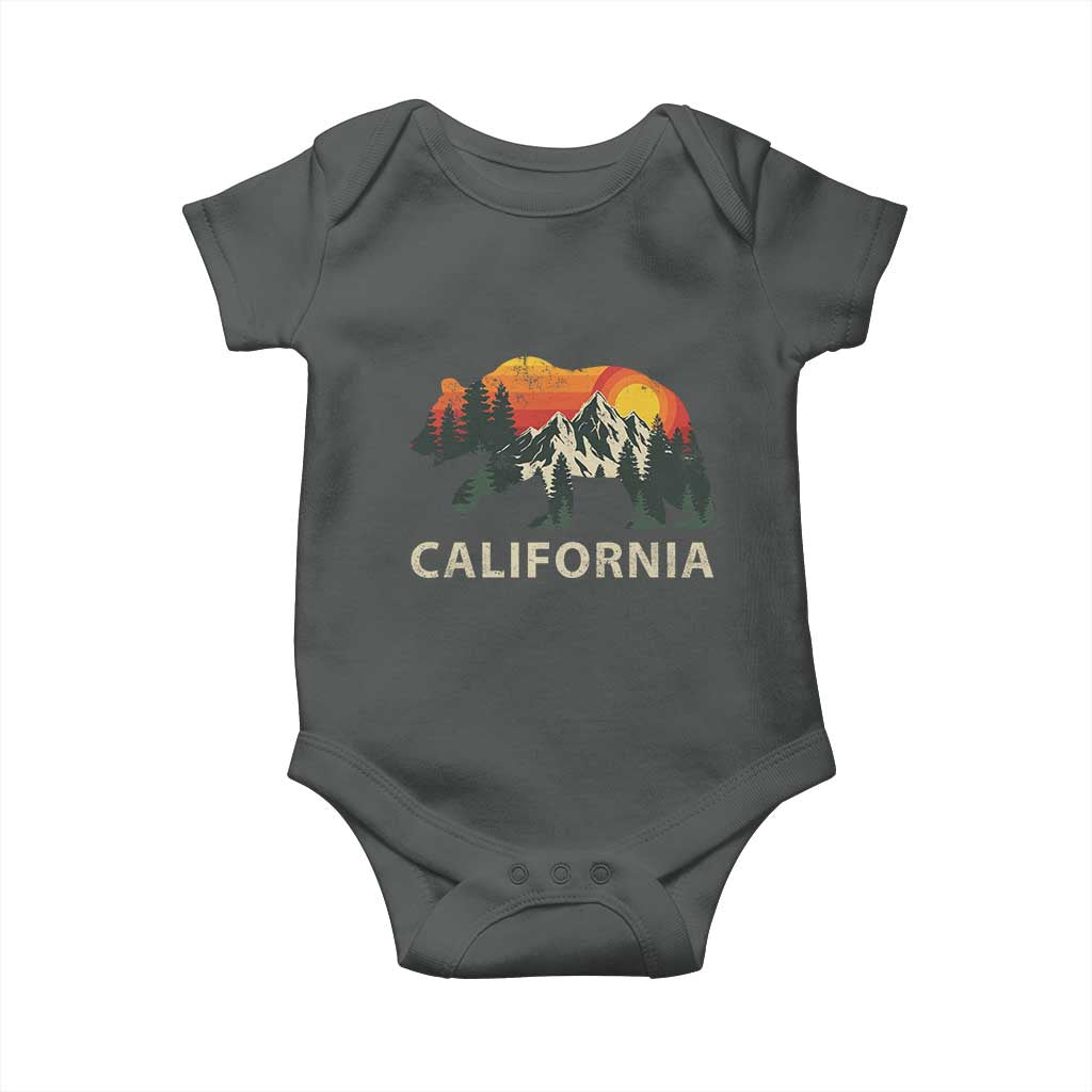 California Grizzly Bear Retro Forest Nature Lover Baby Onesie