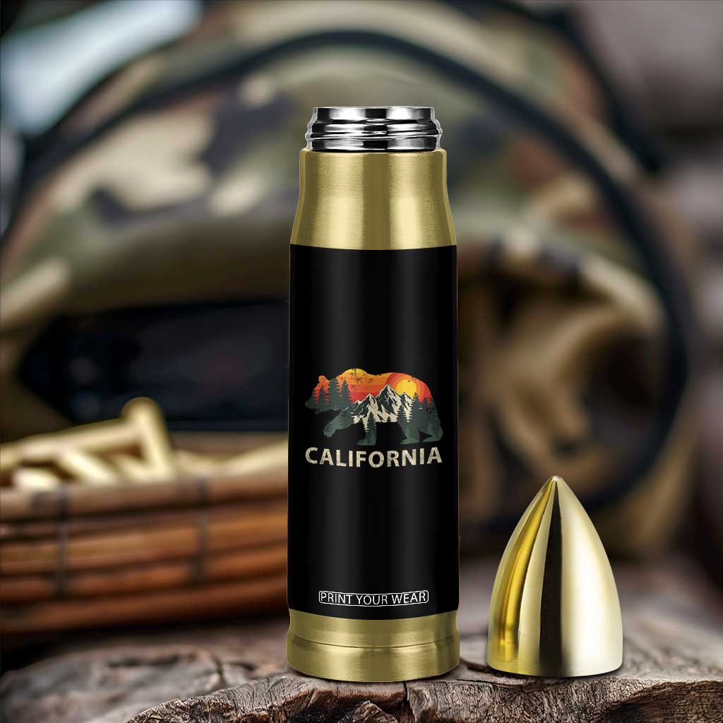 California Grizzly Bear Retro Forest Nature Lover Bullet Tumbler