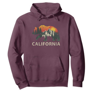 California Grizzly Bear Retro Forest Nature Lover Hoodie