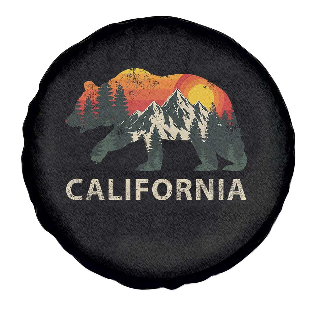 California Grizzly Bear Retro Forest Nature Lover Spare Tire Cover