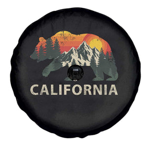California Grizzly Bear Retro Forest Nature Lover Spare Tire Cover