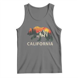 California Grizzly Bear Retro Forest Nature Lover Tank Top