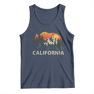 California Grizzly Bear Retro Forest Nature Lover Tank Top