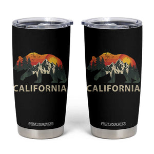 California Grizzly Bear Retro Forest Nature Lover Tumbler Cup