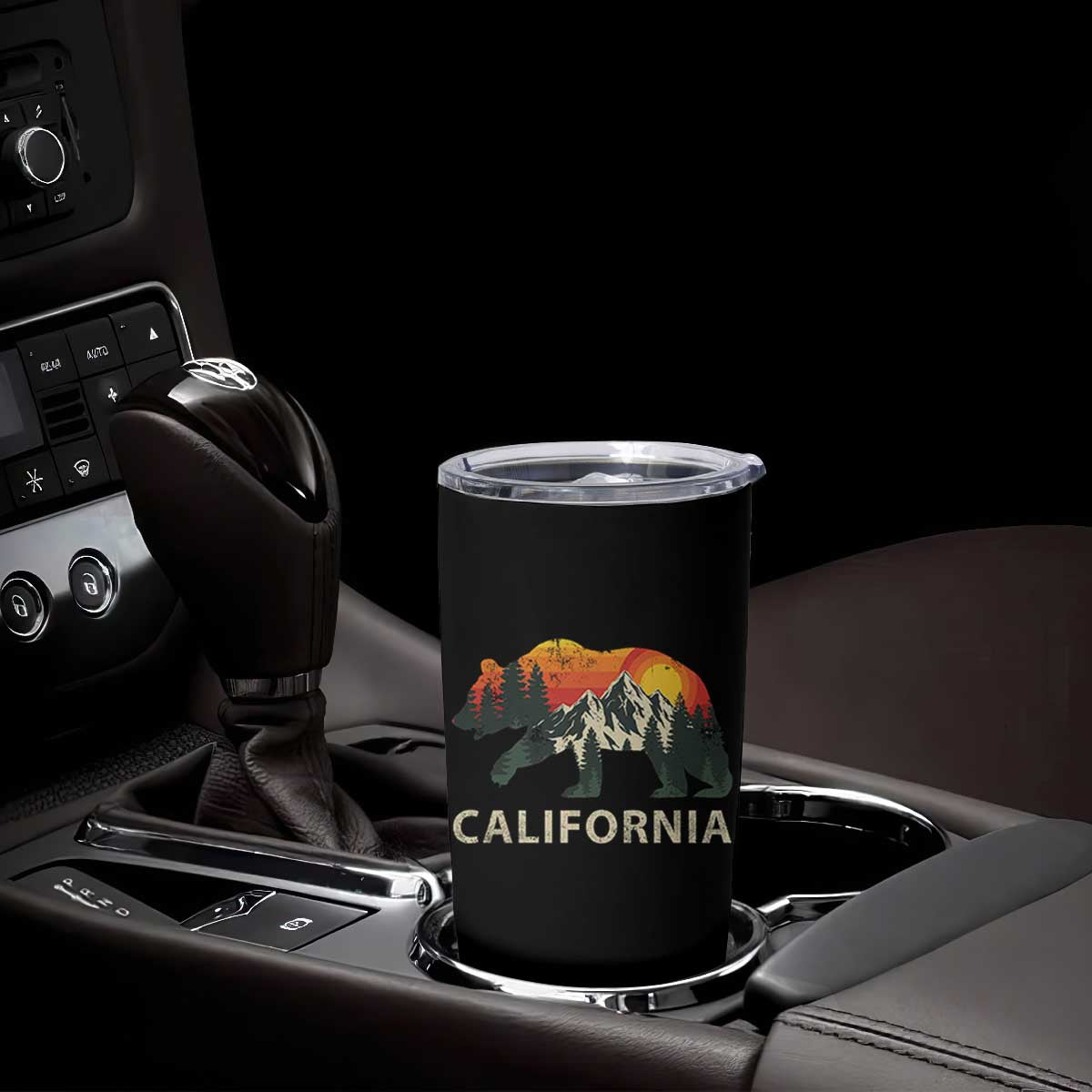 California Grizzly Bear Retro Forest Nature Lover Tumbler Cup