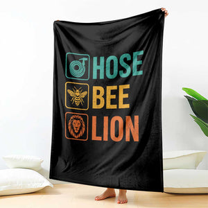 Hose Bee Lion Funny Meme Word Pun Retro Throw Blanket TS11 Print Your Wear