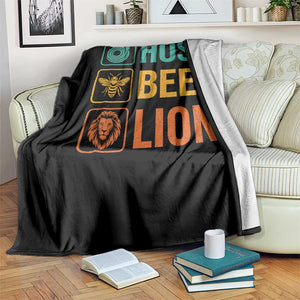 Hose Bee Lion Funny Meme Word Pun Retro Throw Blanket TS11 Print Your Wear