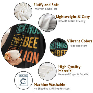 Hose Bee Lion Funny Meme Word Pun Retro Throw Blanket TS11 Print Your Wear