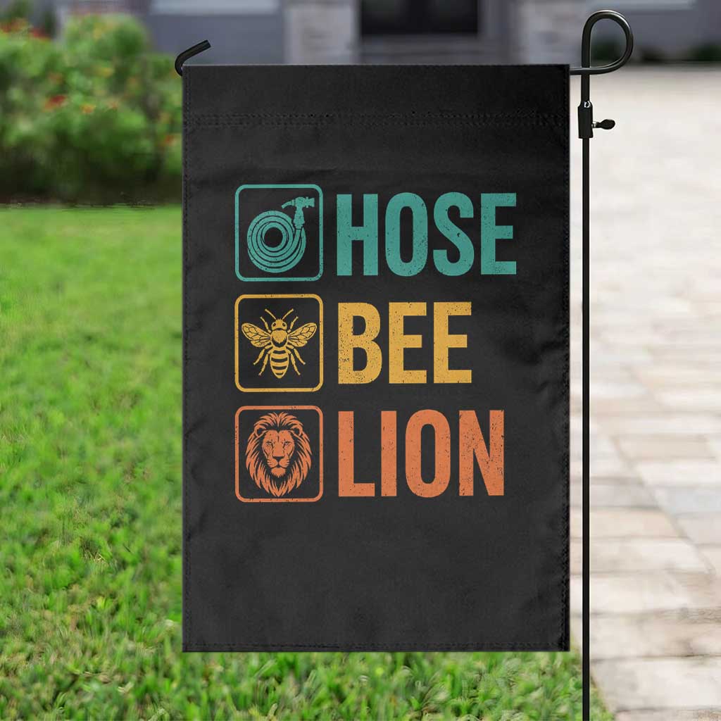 Hose Bee Lion Funny Meme Word Pun Retro Garden Flag TS11 Print Your Wear