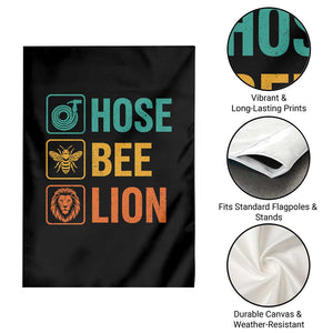 Hose Bee Lion Funny Meme Word Pun Retro Garden Flag TS11 Print Your Wear