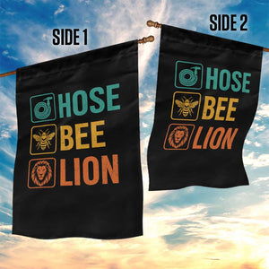 Hose Bee Lion Funny Meme Word Pun Retro Garden Flag TS11 Print Your Wear