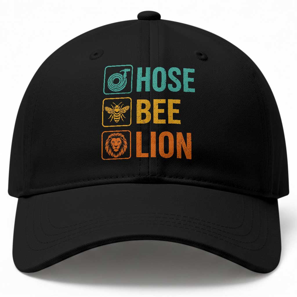 Hose Bee Lion Funny Meme Word Pun Retro Baseball Cap TS11 Print Your Wear