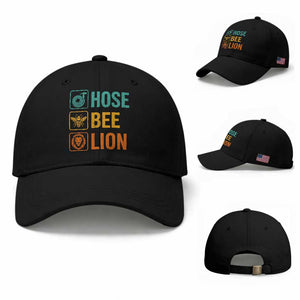 Hose Bee Lion Funny Meme Word Pun Retro Baseball Cap TS11 Baseball Cap Universal Fit Black Print Your Wear